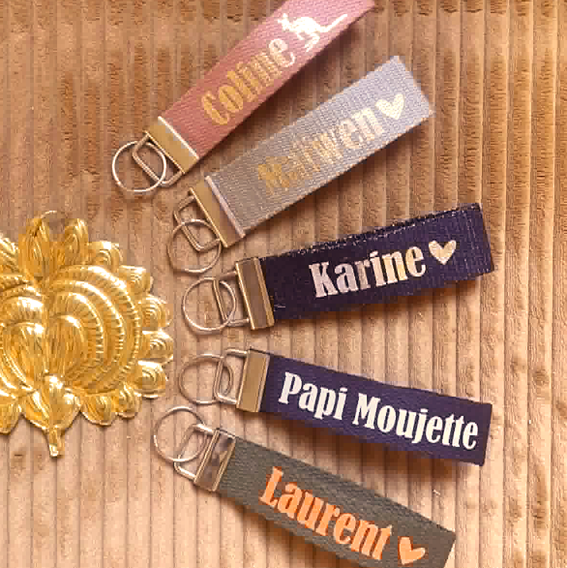 Porte-clés sangle coton