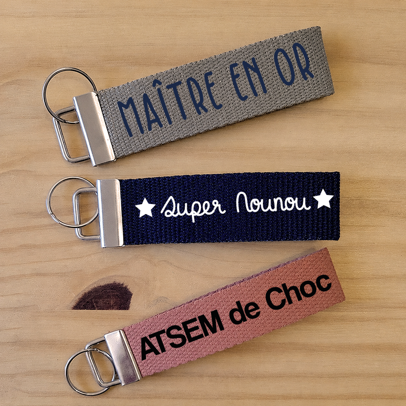 Porte-clés sangle coton